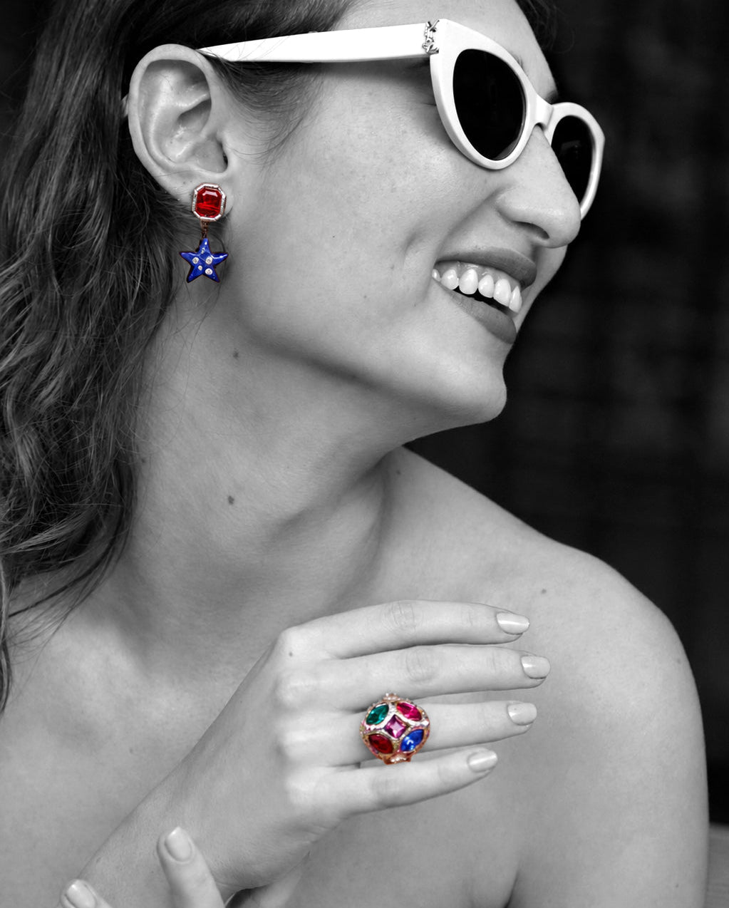Charm Drop Star Earrings