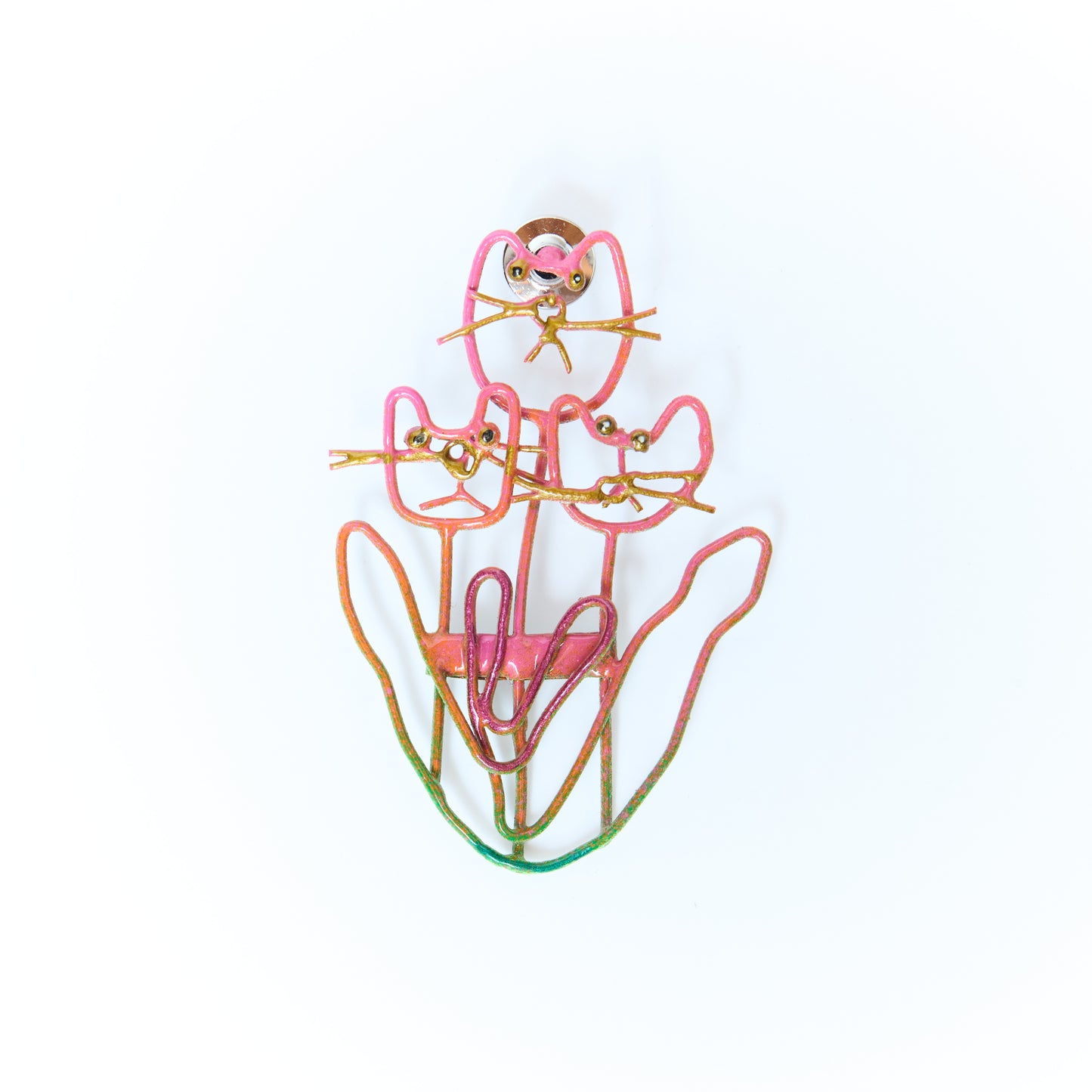 Kitty Bouquet Brooch