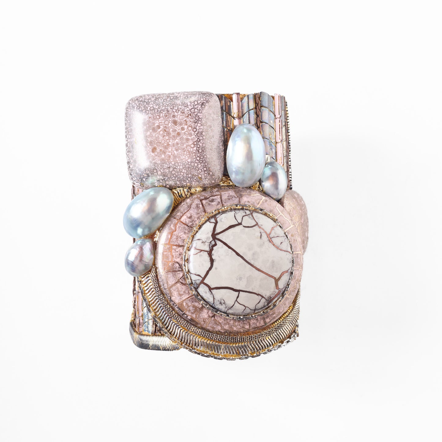 "Wristy" Lavender Crystal Cuff Bracelet - Large
