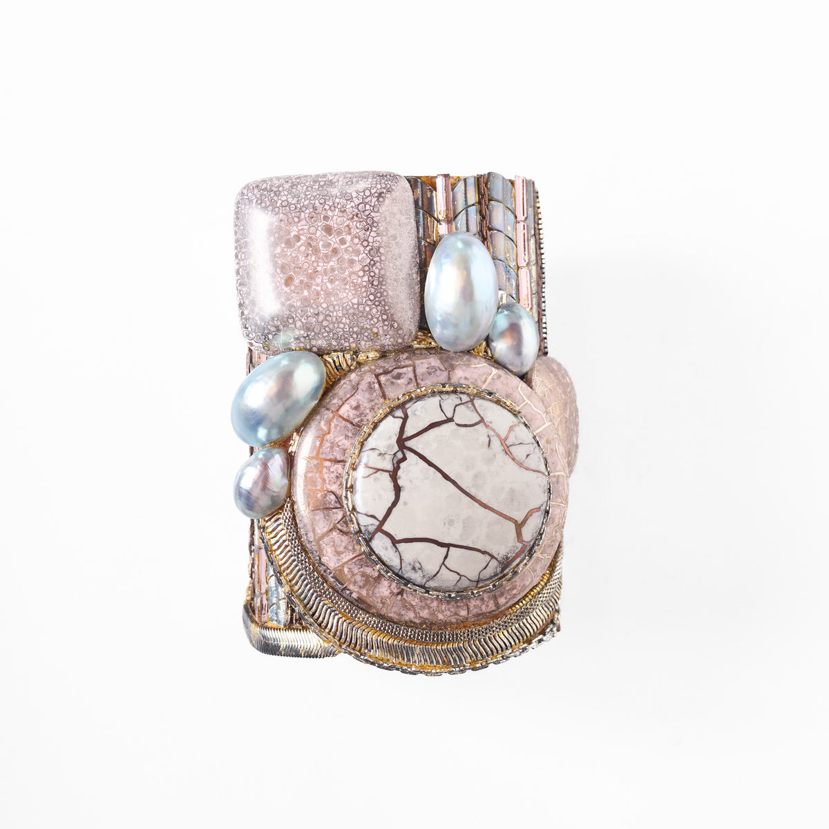 "Wristy" Lavender Crystal Cuff Bracelet - Large