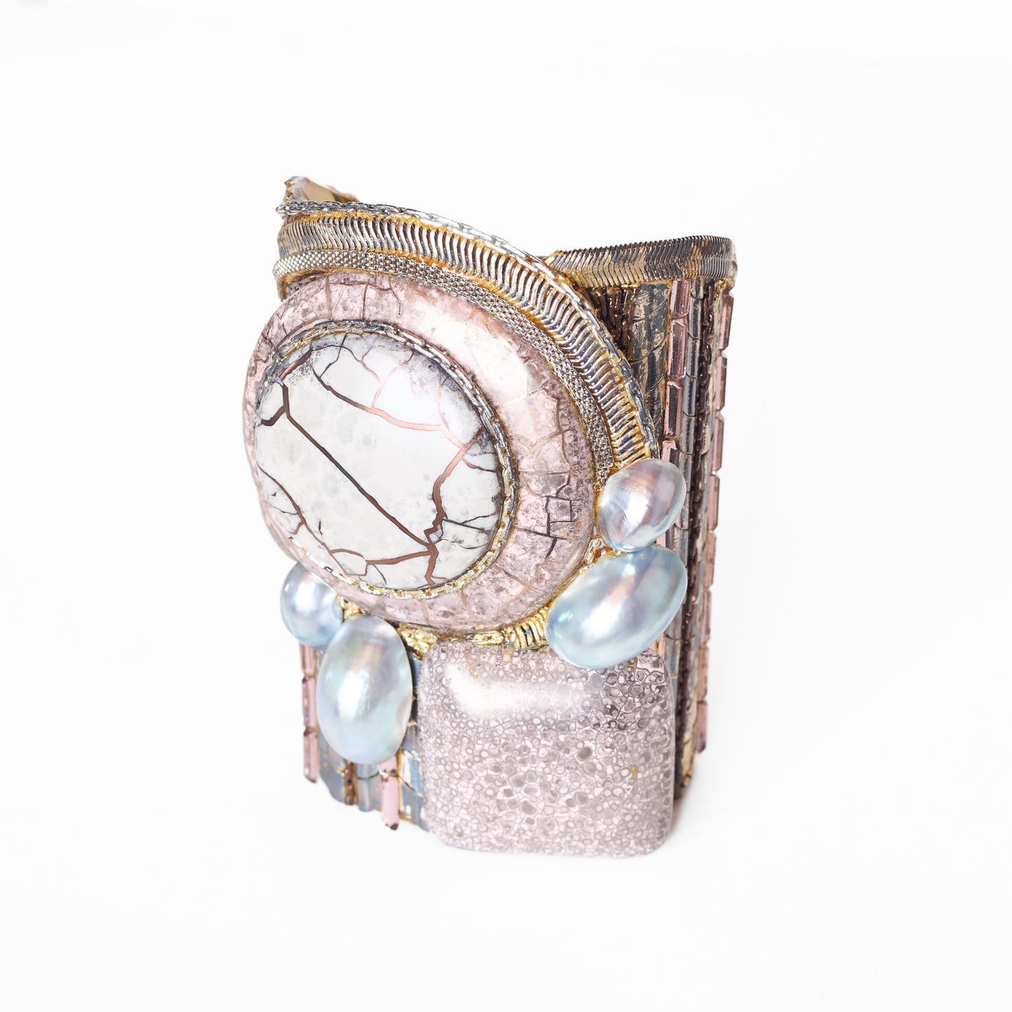 "Wristy" Lavender Crystal Cuff Bracelet - Large